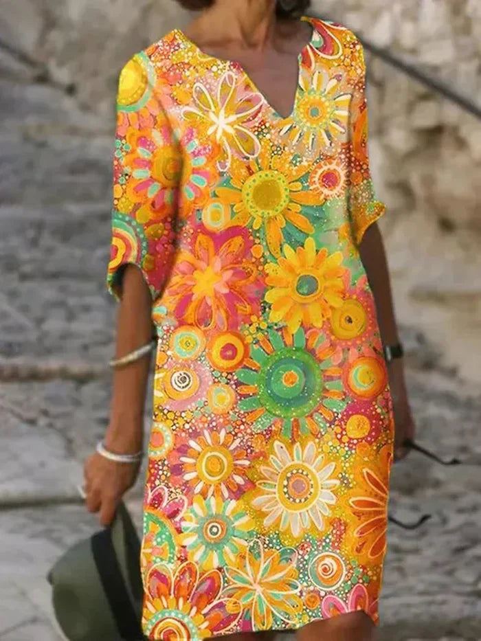 Beth | Vestido Floral Colorido