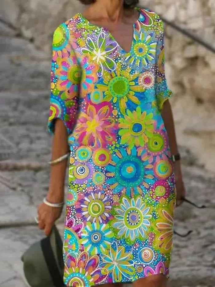 Beth | Vestido Floral Colorido