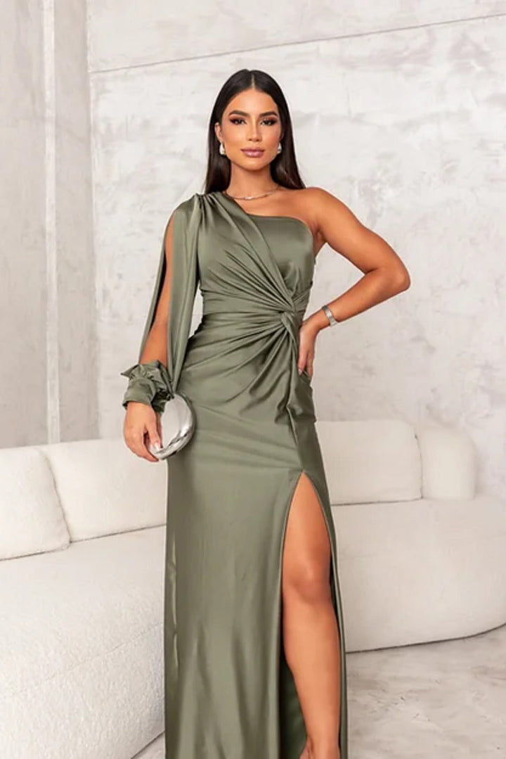 Araceli | Vestido Largo Elegante con Abertura