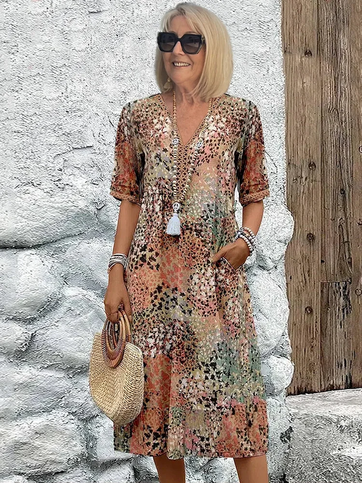 Rita | Vestido Midi Vibrante