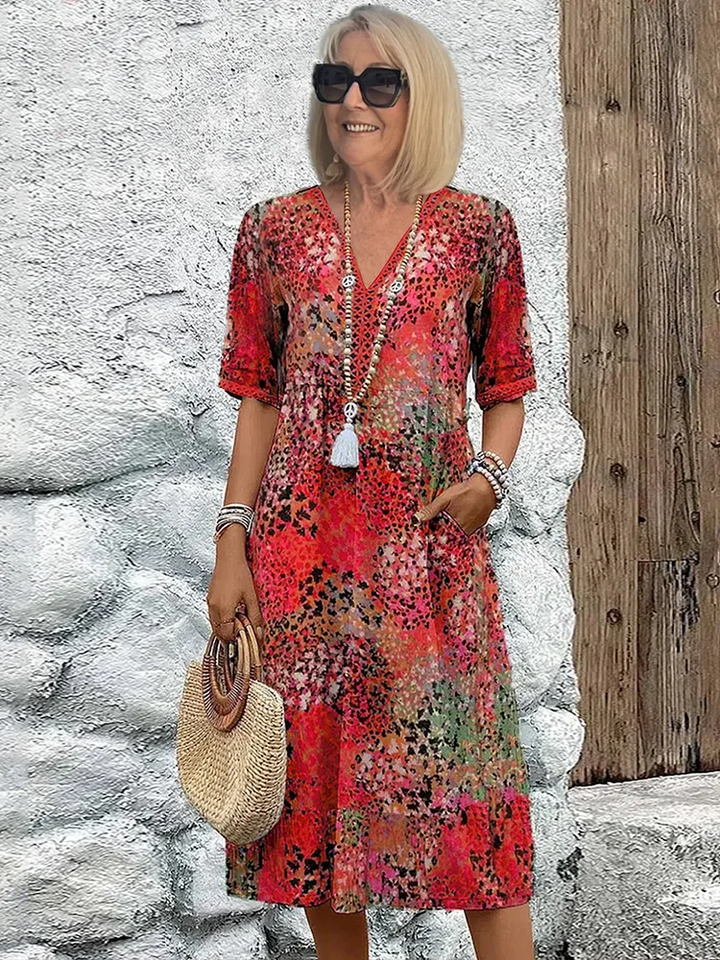 Rita | Vestido Midi Vibrante